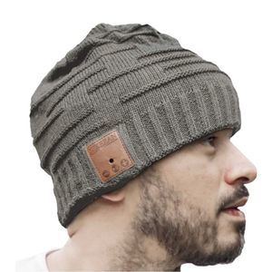 XIKEZAN Unisex Bluetooth Wireless Warm Winter Hat/Beanie Light Gray One Size